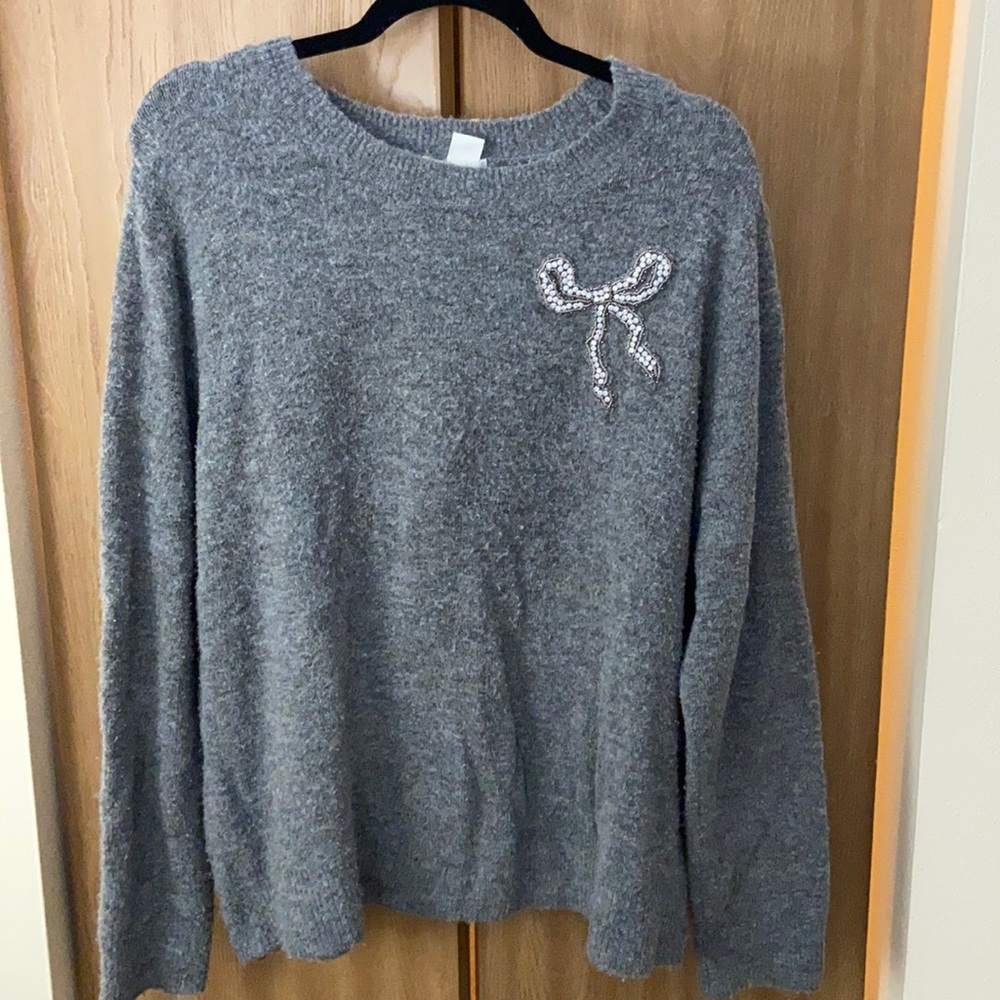 Grey fuzzy sweater